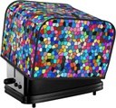 Oven Cover Kitchen Bread Machine Protector,4 Slice Toaster Cover For Home,Fingerprint Coaster Cover,Kitchen Small Appliance,Colorful Tie Dye Stained Glass 2