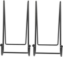 Alipis 2pcs Iron Plate Display Stands Sturdy Frame Holders for Decorative Plates Artwork and Photos for Home Office and Events Black Design