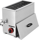 FOTN 21L LPG gas commercial Korean corn cheese hot dog frying machine deep fryer, large, silver, SA-392-G