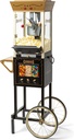Nostalgia Vintage 8 Ounce Professional Popcorn and Dispensing Cart, Makes Up to 32 Cups, Three Storage Dispensers for Kernels, Candy, Nuts, Chocolate, Measuring Spoons and Scoop Included