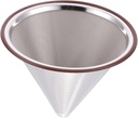 Gadpiparty 2pcs Stainless Filter Cup Shaped Double Mesh Sieve for Smooth Brewing Reusable Coffee Funnel for Servings Easy to Clean and Tea Strainer