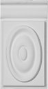 Ekena Millwork PB04X07X01BR Bradford Bullseye Plinth Blocks, 4 3/4"W x 7 3/4"H x 1"P, Primed