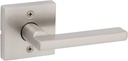 Kwikset 968HFLSQT-15V1 Halifax Lever with Square Rose Interior Dummy Handleset Trim New Chassis Satin Nickel Finish