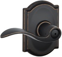 Accents 619423 Schlage F40 Acc 716 Cam Wave Shape Privacy Door Lever, Unkeyed, Zinc, Aged, Bronze