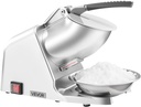 VEVOR Ice Crusher Machine, 143lbs Per Hour Electric 2 Blades Snow Cone Maker, Stainless Steel Shaved Ice Machine with Bowl and Cover, 300W 2000RPM Ice-Shaver for Home and Commercial Use, Silver