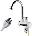Rotatable Bathroom Kitchen Heating Tap Water Faucet 110V Tankless Electric Hot Water Heater Faucet with LED Digital Display (Big Below Inflow)