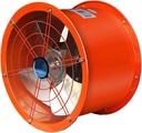 INTSUPERMAI 10 Inch Axial Fan Cylinder Industrial Portable Ventilator Explosion Proof 120W Low Noise Utility Blower Exhaust Fan with Thickened Steel Impeller 220 V Air Ventilation with 1400 r/min