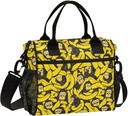 ALAZA Monkeys Bananas Insulated Lunch Bag for Women Men,Reusable Cooler Tote Shoulder Bag for Picnic Work Beach