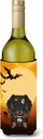Caroline's Treasures BB4394LITERK Halloween Wire Haired Dachshund Dapple Wine Bottle Hugger Bottle Cooler Sleeve Hugger Machine Washable Collapsible Insulator Beverage Insulated Holder