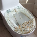 Resin Toilet Seat, Round Soft Close Quick Release 3D Effects Heavy Duty Toilet Seats with Blue Fish Seashells Cover, Acrylic Seats Ocean Series 17 Inch
