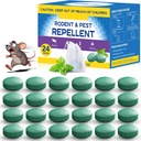Mouse Rodent Repellent, 24 Pack Mouse Repellent Balls - Peppermint Lemon Oil Mice Repellent for Squirrel Rats Spider Pests, Mice Repellent for Indoor/Outdoor Use - Natural Mouse Deterrent & Pet Safe