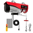 Electric Hoist,440 lbs Material Handling Too,Single/Double Slings Electric Winch,13 ft Remote Control,39 ft Single Cable Lifting Height,Zinc-Plated Steel Wire Hoist for Garage, Warehouses