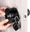 Door Knob Lock Out Device, Metallic Black，Without Drilling(Password Lock) Door Handle Lock,Cover to Disable The Doorknob/Faucet, Prevents Turning of Door Knob and Access to Keyhole，Childproof