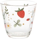 200ml/6.5oz Home High Temperature Resistant High Borosilicate Glass Cup Office Cute Personalized Transparent Mini Water Cup-strawberry
