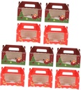 10pcs Christmas Cupcake Boxes Festive Dessert Storage for Cakes Cookies and Treats for Holiday Parties and Giving