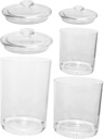 PRETYZOOM 3pcs Storage Jar Candy Container Lids for Tea Dry Food and Cookie Storage Jars for Home Organization and Display