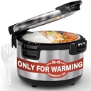 Commercial Rice Warmer,18QT/100CUP Portable Food & Rice Warmer (Not a Cooker) Stainless Steel Exterior,Non-stick Inner Pot Fit For Restaurant Party Family