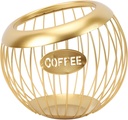 Jeanoko 1PCS Coffee Pod Holder, Holder, Large Capacity Storage Basket for Countertop Desktop (Gold)