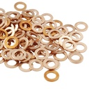 Litoexpe M6 Metric Flat Washer Copper Sealing Ring, 6mm ID 10mm OD 1mm Thickness, Fender Washer for Screws Bolts, Pack of 100