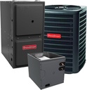 Goodman 3.5 TON 15.2 SEER2 Upflow R-32 Heat Pump System with 96% AFUE 100k BTU two stage Low NOx furnace (GLZS4BA4210 condenser with GMVC961005CN furnace and CAPTA4230C3 coil)