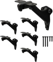 NACETURE Handrail Brackets for Stairs – 6 Pack Heavy-Duty 3-Inch Black Handrail Brackets for Stairs, Indoor/Outdoor Banister Support
