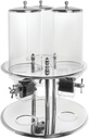 HUBERT Cereal Dispenser for 3 Kinds of Cereal Stainless Steel - 19 1/3 Dia x 26 1/5 H