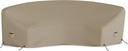 Covers & All Curved Outdoor Couch Cover, 12 Oz PVC Tear & UV Proof, Waterproof Outdoor Patio Furniture Set Cover with Air Pockets & Drawstrings (150" L x 36" W x 38" H x 112" FL, Beige)