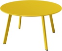 Grand Patio Round Steel Patio Coffee Table, Weather Resistant Outdoor Large Side Table, Yellow…