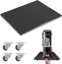 Appliance Slider for Kitchen Appliances,360° Rolling Sliding Tray for Coffee Maker Countertop,Acrylic Sliding Tray with Silent Rubber Wheels,Fits Coffee Makers,Blender,Toasters (9.8" W x 14" D",Black)