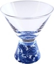 Arita Ware HT-19-8 SAKE GLASS Trapezoid Paisley Roman Glass