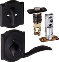 Schlage Lock Company F59ACC622CAMLH Accent Left Handed Interior Pack Lever Set with Single Cy, Matte Black