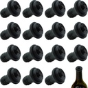 Wine Saver Vacuum Stoppers (15 Pieces), Improved type Resealable Wine Pump Vacuum Stoppers effectively, Maintain The Fresh Flavor of Wine, Suitable for Most Wine Pumps (Black)