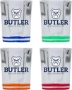 R and R Imports Butler Bulldogs 2 Ounce Shot Glass Square 4-Pack Multicolor Officially Licensed Collegiate Product
