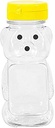 Yellow 8 Oz Plastic Bear Honey Bottle Jars, Empty Honey Squeeze Bottle with Flip-top Lid for Storing and Dispensing, Yellow Flap Caps for Storing and Dispensing Garlic Presses,Storage and Organization
