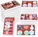 12 PACK 9.5" x 6" x 1.2" Clear Cookie Boxes with Full Window,Bakery Boxes Cakesicle Boxes Chocolate Covered Pretzel Rods Boxes Macaron Boxes for Valentine's Christmas