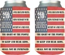 Rogue River Tactical USA Flag Constitution 2nd Amendment Collapsible Beer Can Bottle Beverage Cooler Sleeves 2 Pack Gift Set