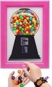 Candy Dispenser Machine, Handy Fast Distribution Candies, Candy Machine In A Frame for Trick Or Treat! For Birthday & Holiday Gifts (PINK)