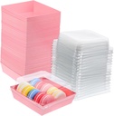 Bread Containers 50 Pack Cake Slice Boxes Tight-fitting Lids Bakery Supplies for Desserts and Breads