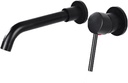 Wall Mount Faucet for Bathroom Sink Black,Brass Single Handle Wall Mount Bathroom Sink Faucet,with 360° Swivel Spout Basin Mixer Tap