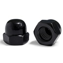 M3 Black Acorn Cap Nuts, Stainless Steel 304 (18-8) Black Coating Acorn Nuts, 100Pcs-Pack
