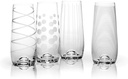 Mikasa Cheers Stemless Flute Glasses - Set Of 4