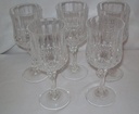 5 CRYSTAL Glasses 8 Ounce 6.5" tall