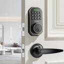 Keyless Entry Door Lock with Handle Set, Keypad Door Locks with Lever Handle, Auto-Lock&Anti-Peeping Password Smart Deadbolt Lock for Home Apartment Office Front Door Locks Oil Rubbed Bronze