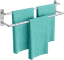 Towel Rack for Bathroom, Double Towel Bar 24Inch, Stainless Steel Bathroom Towel Holder, Double Towel Hanger Wall Mounted Towel Rod, Bathroom Towel Rack(Brushed Nickel)