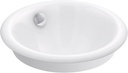 KOHLER K-20211-W-0 Round Vessel/Drop-In/Under-Mount Bathroom Sink with White painted Underside