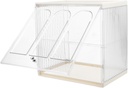 LIFKOME Bread Storage Box Window Bakery Boxes Airtight Bread Organizer for Kitchen Countertop