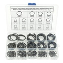 300PCS Metric 7mm to 30mm Round Wire C-Clips Internal Snap Rings Assortment Kit;Round Wire Snap Rings for Hole(Black-Finish Steel)