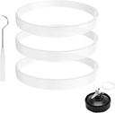 3 Pack Rubber Gaskets Replacement Seal White Ring for Nutri Ninja Blender Replacement for Ninja Auto-iQ Pro Extractor CT680 BL456-30 BL480 BL681A BL682 (3.94 inch Gaskets)