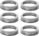 10Pcs 70mm 2.76" Regular Mouth Mason Jar Canning Bands,Silver Reusable Replacement Metal Rings, Practical Screw Jar Bands Leak Proof Tinplate Metal Bands Rings, Compatible with Mason Jar (10)