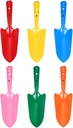 HARFINGTON 6pcs Mini Colorful Metal Hand Shovel 11" x 3" Digging Trowel Set Transplanting Garden Tools for Flower Soil Digging Planting Weeding Transplanting Garden, 6 Colors
